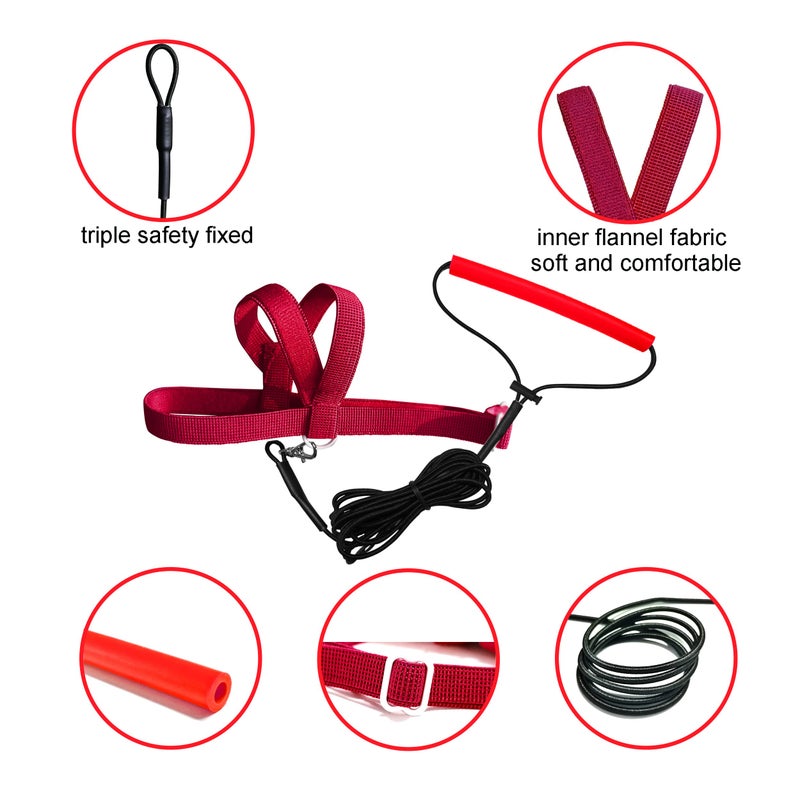 VANTRONIK Adjustable Bird Harness with 80 Inch Leash, Outdoor Flying Kit Training Rope for Bird Parrots Cockatiel S Size Weight 70-120 Grams, Burgundy Red - Image 2